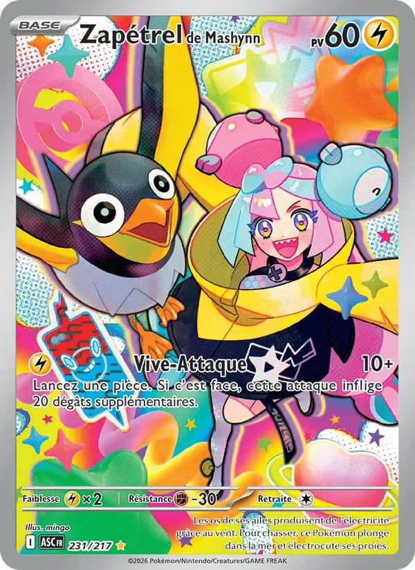 Carte Pokémon Zapétrel de Mashynn 231/295 — Héros Transcendants