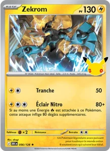 Carte Pokémon Zekrom 056/128 du set 30e Anniversaire