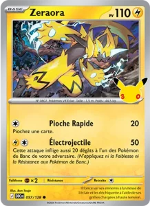 Carte Pokémon Zeraora 057/128 du set 30e Anniversaire