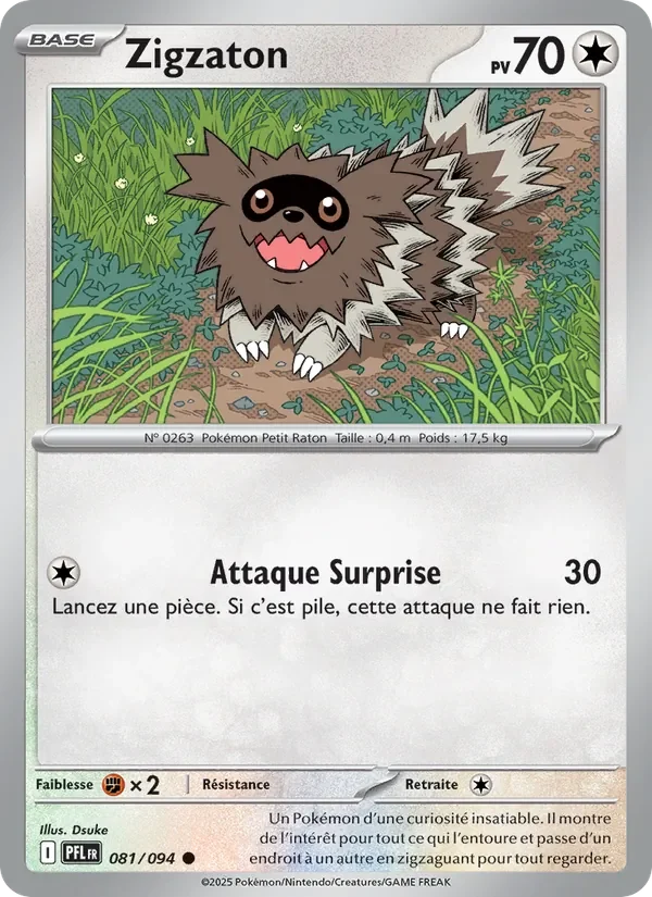 Carte Pokémon Zigzaton 081/094 — Flammes Fantasmagoriques