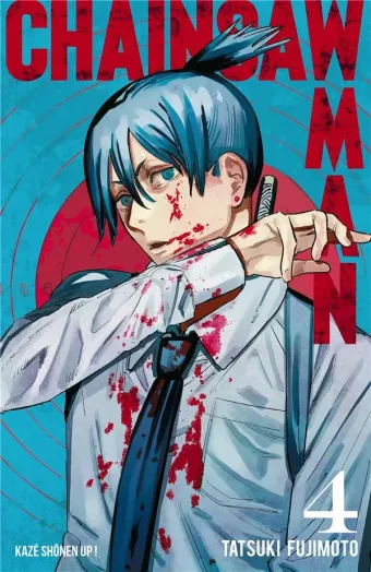 Couverture du manga Chainsaw man Tome 4, « Puissant est le flingue »