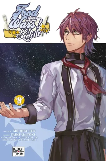 Couverture du manga Food wars ! Tome 8, « Du coeur à l'ouvrage »