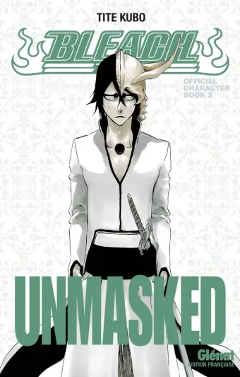 Couverture du manga Bleach official character book Tome 3, « Unmasked »