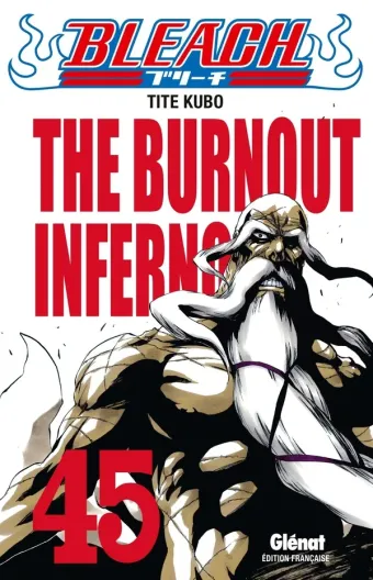Couverture du manga Bleach Tome 45, « The burnout inferno »
