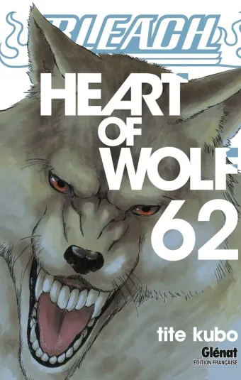 Couverture du manga Bleach Tome 62, « Heart of wolf »
