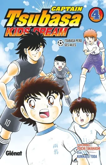 Couverture du manga Captain Tsubasa kids dream Tome 4, « Tsubasa perd ses ailes »