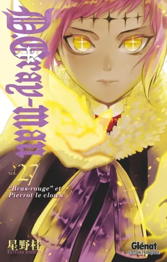 Couverture du manga D. Gray-Man Tome 27, « Bras-rouge et Pierrot le clown »