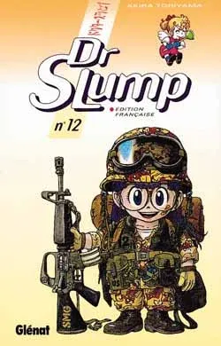 Couverture du manga Dr Slump Tome 12, « En route, mauvaise troupe »