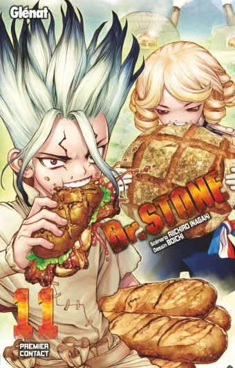 Couverture du manga Dr. Stone Tome 11, « Premier contact »