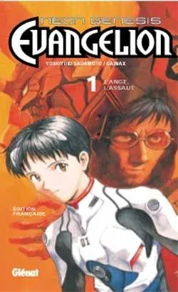 Couverture du manga Evangelion Tome 1, « L'ange, l'assaut »