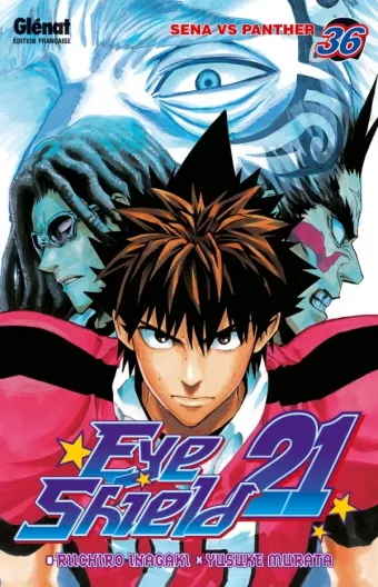 Couverture du manga Eye shield 21 Tome 36, « Sena versus panther »