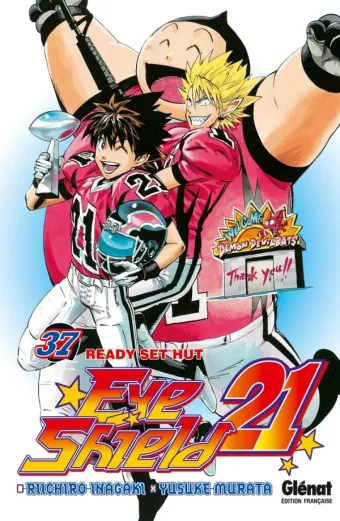 Couverture du manga Eye shield 21 Tome 37, « Ready set hut »