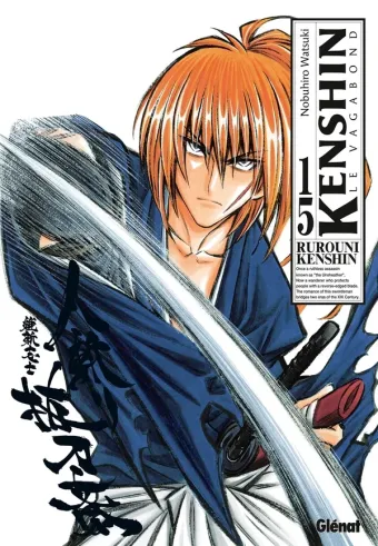 Couverture du manga Kenshin le vagabond Tome 15, « Le géant contre le surhomme »