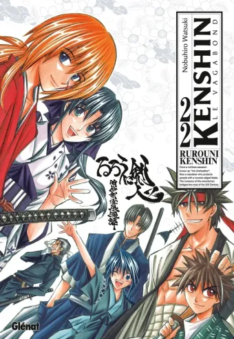 Couverture du manga Kenshin le vagabond Tome 22, « Triple bataille »