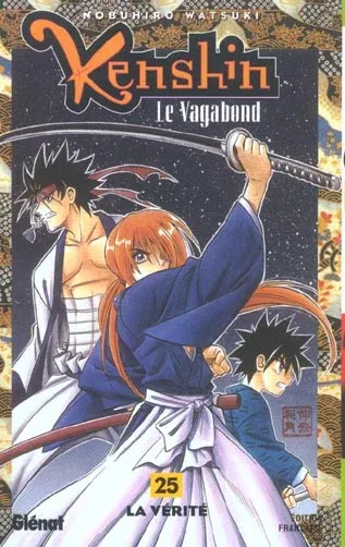 Couverture du manga Kenshin le vagabond Tome 25, « La vérité »