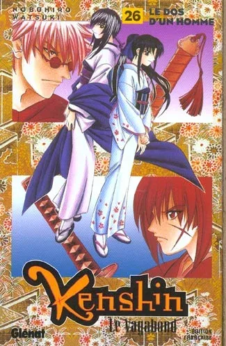 Couverture du manga Kenshin le vagabond Tome 26, « Le dos d'un homme »