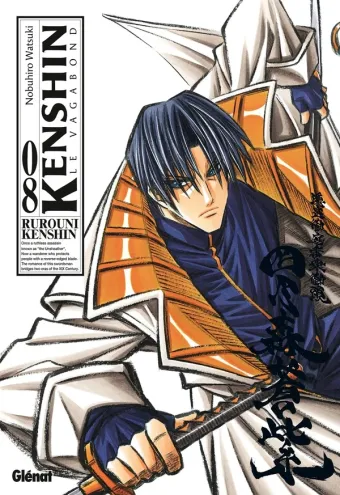 Couverture du manga Kenshin le vagabond Tome 8, « Sur le chemin de Kyoto »