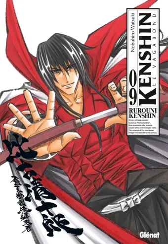 Couverture du manga Kenshin le vagabond Tome 9, « L'arrivée »
