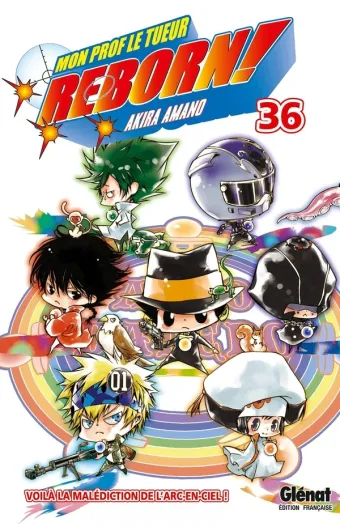 Couverture du manga Reborn ! Tome 36, « Voilà la malédiction de l'arc-en-ciel ! »