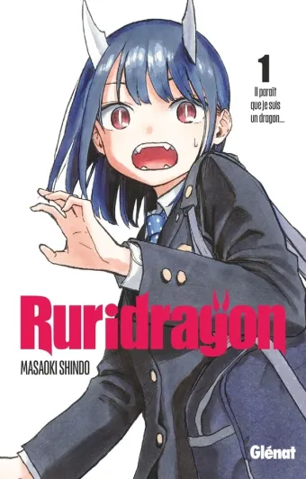 Couverture du manga Ruridragon Tome 1, « Il paraît que je suis un dragon »