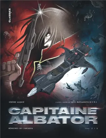 Couverture du manga Capitaine Albator Tome 2, « Les ténèbres abyssales de l'âme »
