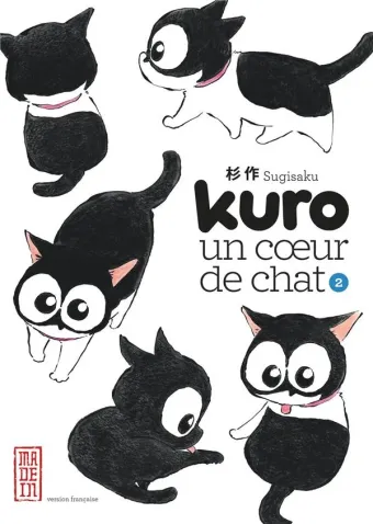 Couverture du manga Kuro, un coeur de chat Tome 2, « Panique chez les chatons ! »
