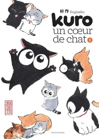 Couverture du manga Kuro, un coeur de chat Tome 3