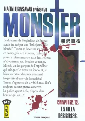 Couverture du manga Monster Tome 12, « La villa des roses »