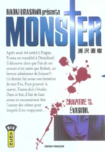 Couverture du manga Monster Tome 13, « Évasion »
