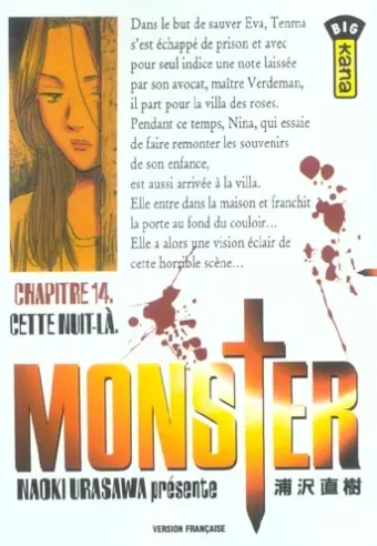 Couverture du manga Monster Tome 14, « Cette nuit-là »