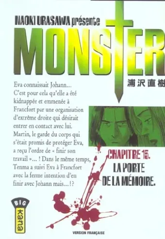 Couverture du manga Monster Tome 16, « Je t'attendais »