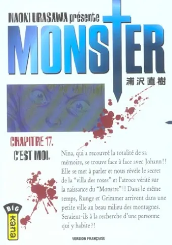 Couverture du manga Monster Tome 17, « C'est moi »