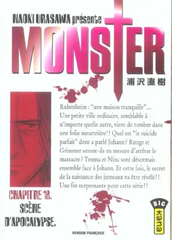 Couverture du manga Monster Tome 18, « Scène d'apocalypse »