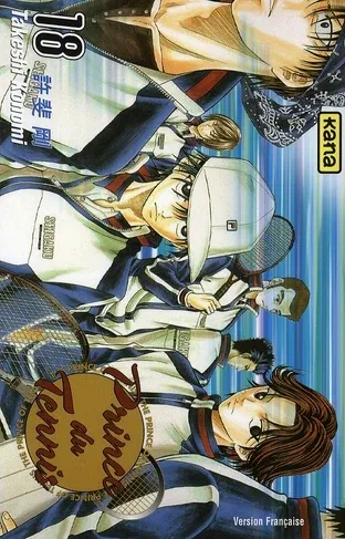 Couverture du manga Prince du tennis Tome 18, « Le tout pour le tout »