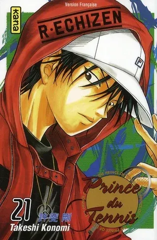 Couverture du manga Prince du tennis Tome 21, « Le nouveau pas de Kikumaru »