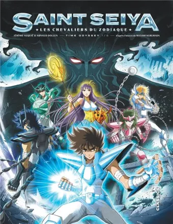 Couverture du manga Saint Seiya – les chevaliers du Zodiaque Tome 1, « Ikki dans les flammes du destin »