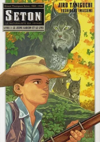 Couverture du manga Seton Tome 2, « Le jeune garçon et le lynx »