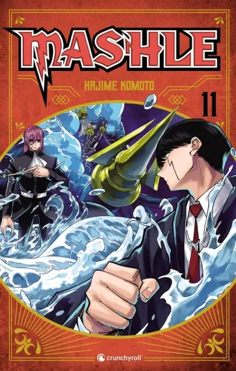 Couverture du manga Mashle Tome 11, « Mash Burnedead et la divinité aquatique »