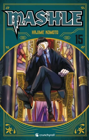 Couverture du manga Mashle Tome 15, « Ryoh Grantz et le sens de la virilité »