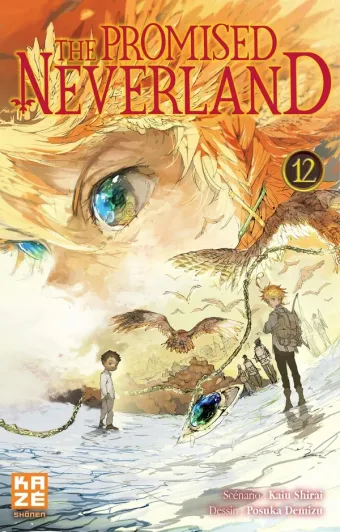 Couverture du manga The promised Neverland Tome 12, « Le son du commencement »