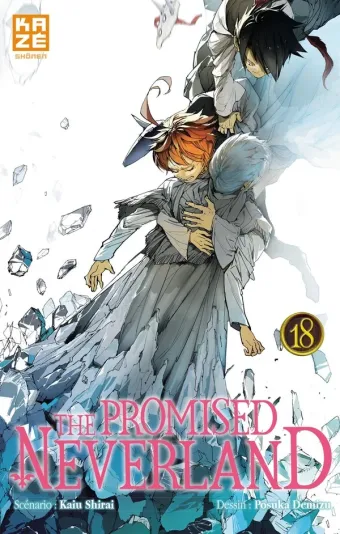Couverture du manga The promised Neverland Tome 18, « Never be alone »