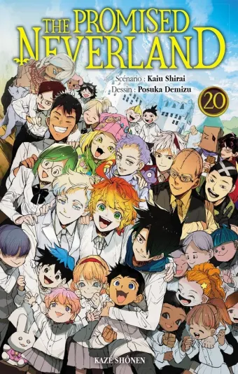 Couverture du manga The promised Neverland Tome 20, « L'autre rive du destin »