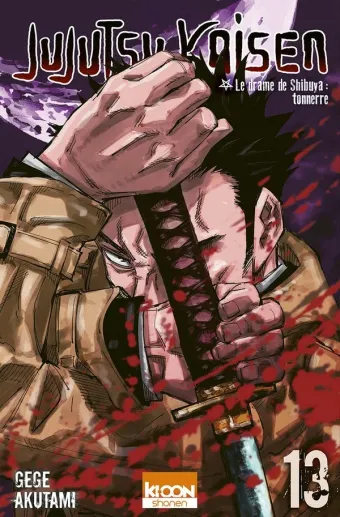 Couverture du manga Jujutsu kaisen Tome 13, « Le drame de Shibuya, tonnerre »