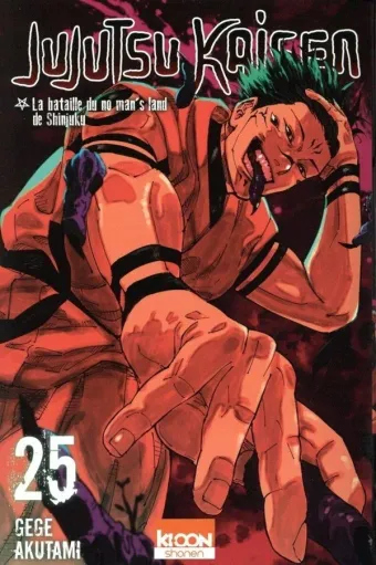 Couverture du manga Jujutsu kaisen Tome 25, « La bataille du no man's land de Shinjuku »