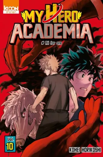 Couverture du manga My hero academia Tome 10, « All for One »