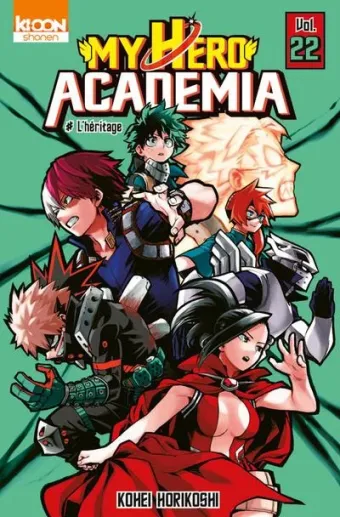 Couverture du manga My hero academia Tome 22, « L'héritage »