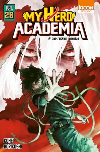 Couverture du manga My hero academia Tome 28, « Destruction massive »