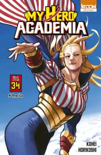 Couverture du manga My hero academia Tome 34, « America »