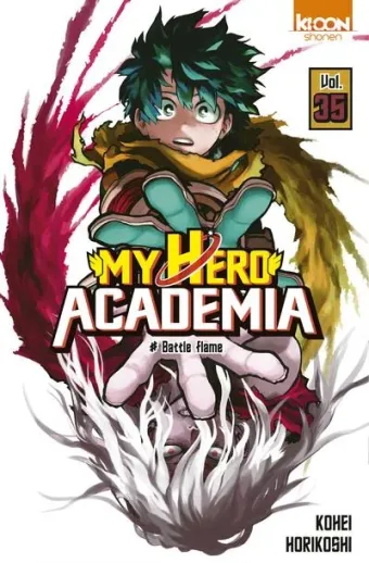 Couverture du manga My hero academia Tome 35, « Battle flame »