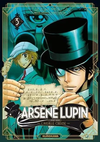 Couverture du manga Arsène Lupin, l’aventurier Tome 3, « L'aiguille creuse »